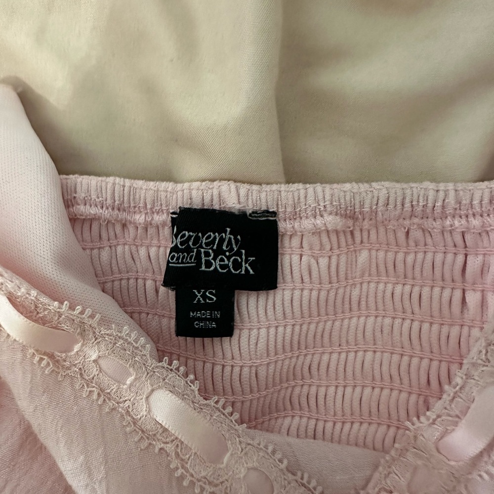 PacSun Light Pink Ruffle Sleeve Blouse - Picture 4 of 4